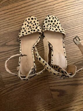Madewell Leopard Strappy Low Heeled Shoes